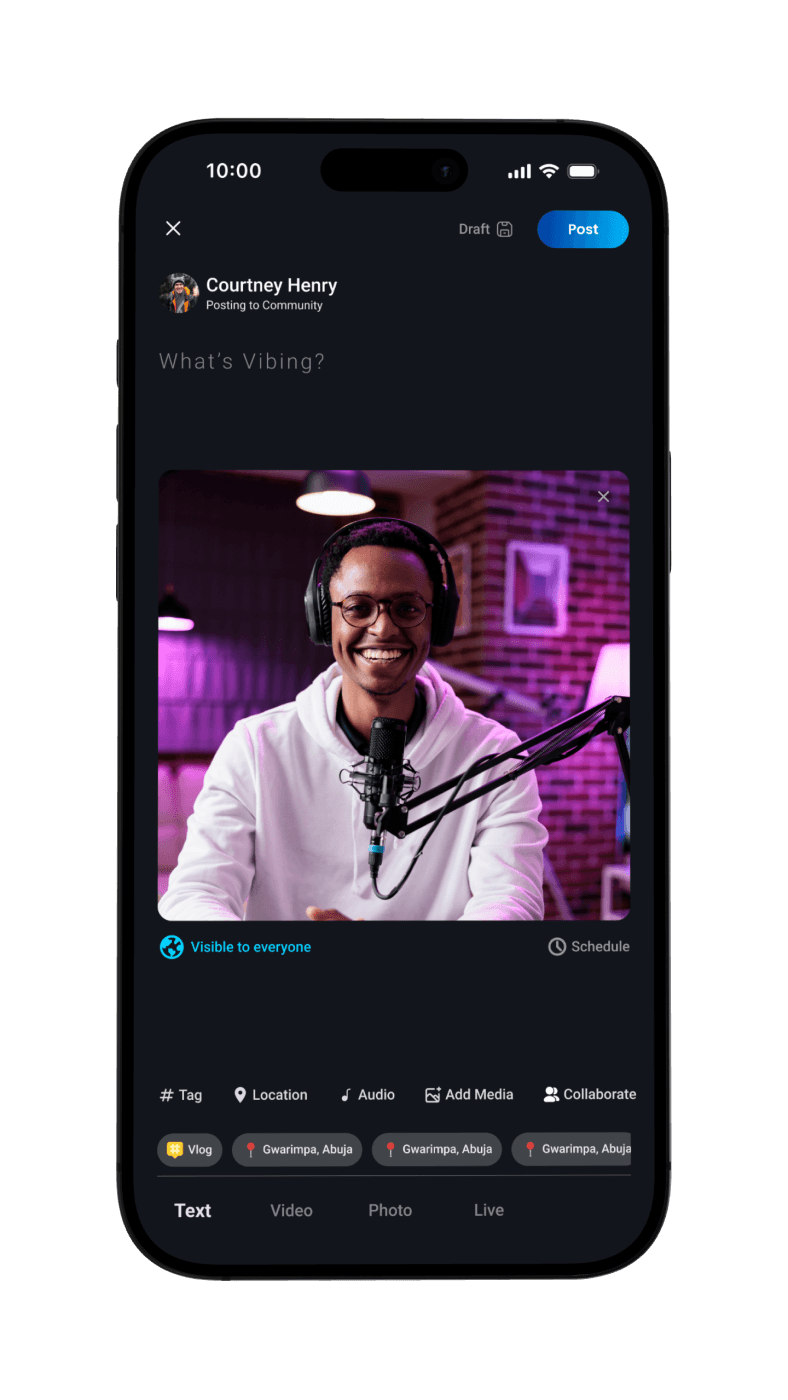 Vibedup app screenshot